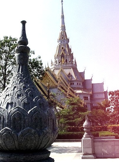 Wat Sothon Wararam Worawihan buddhist temple in Chachoengsao, Thailand