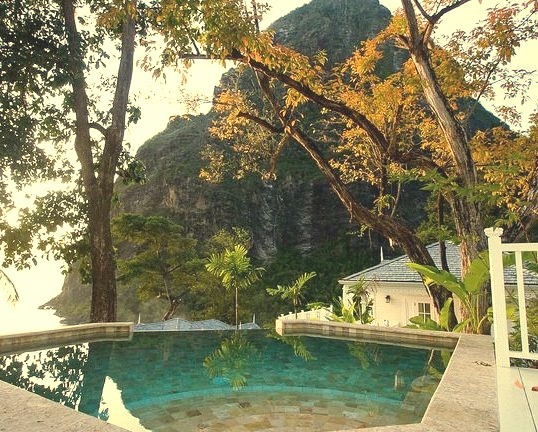 Plunge pool at Jalousie Plantation Resort, St. Lucia