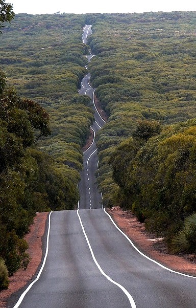 Kangaroo Island road in Flinders Chase National Park, Australia