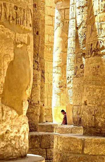 Columns of Amon Temple in Karnak/Luxor, Egypt
